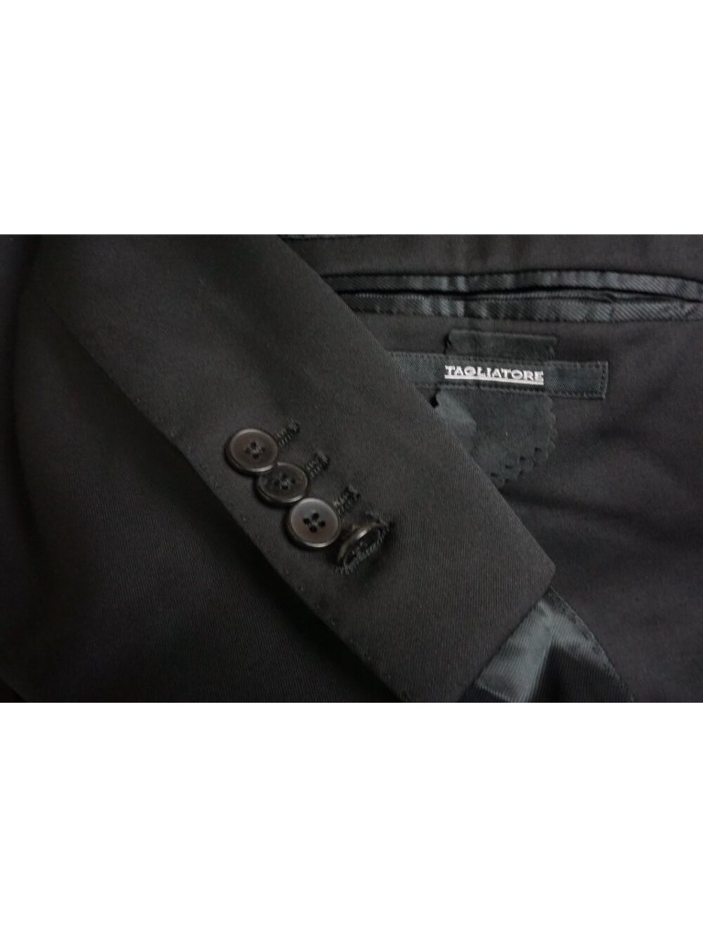 Tagliatore Solid Black 100% Wool Sport Coat Jacket Sz 46 BRAND NEW